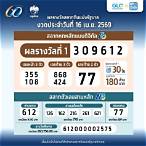 ผลหวยรัฐบาลวันนี้